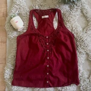 Abercrombie & Fitch Wine Red Top
